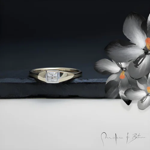 anillos de Compromiso  modelo 077