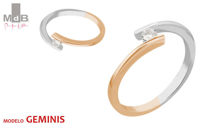 anillos de compromiso modelo geminis