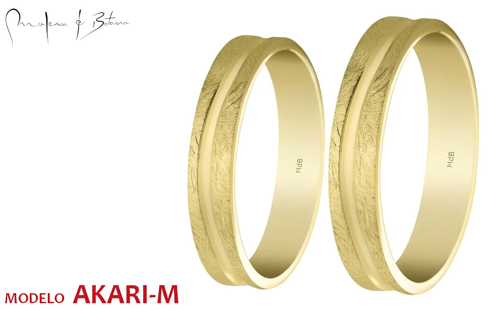 anillos de matrimonio  modelo akari-m