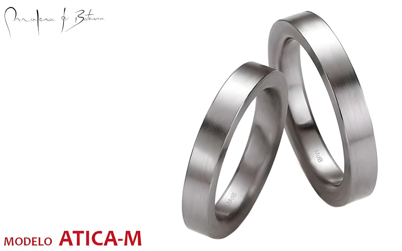 anillos de matrimonio  modelo atica-m