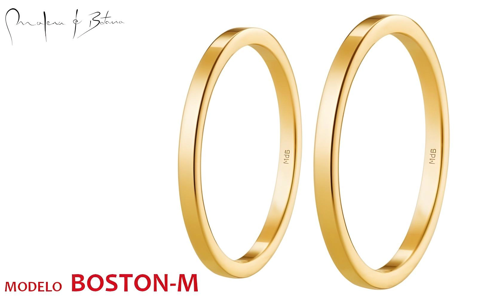 anillos de matrimonio  modelo boston-m