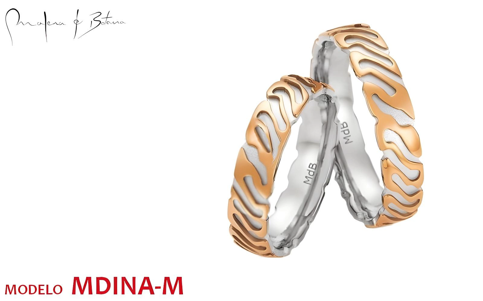 anillos de matrimonio  modelo mdina-m