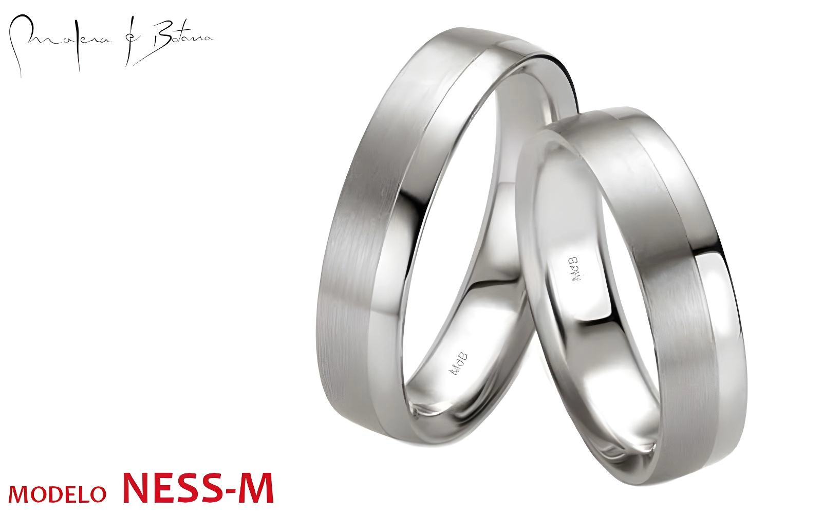 anillos de matrimonio  modelo ness-m