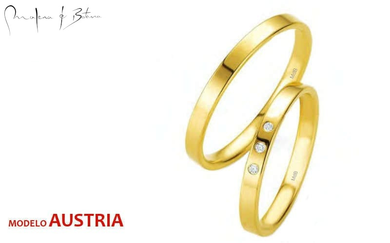 anillos de matrimonio  modelo austria 