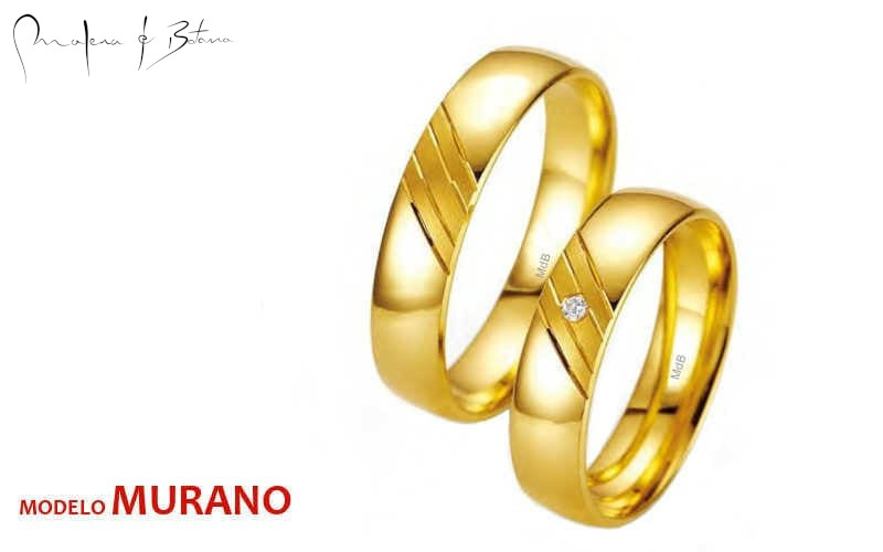 anillos de matrimonio  modelo murano