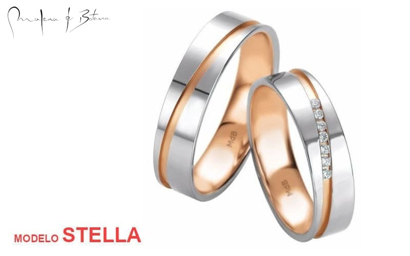 anillos de matrimonio  modelo stella
