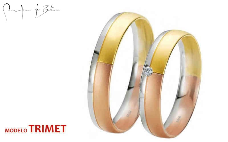 anillos de matrimonio  modelo trimet